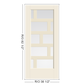 THERMATRU Full Lite 2'8" Or 3'0" X 6'8" Or 8'0" Smooth Star Fiberglass Exterior Prehung Door Flush Glazed SDL Wide Profile S685L, S685R, S8685L Or S8685R