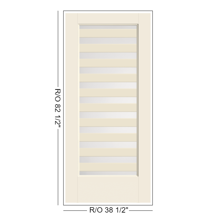 THERMATRU Full Lite 2'8" Or 3'0" X 6'8" Or 8'0" Smooth Star Fiberglass Exterior Prehung Door Flush Glazed SDL Wide Profile S691 Or S691
