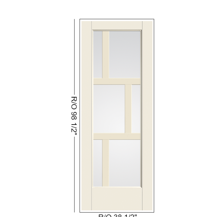 THERMATRU Full Lite 2'8" Or 3'0" X 6'8" Or 8'0" Smooth Star Fiberglass Exterior Prehung Door Flush Glazed SDL Wide Profile S3500L, S3500R, S83500L Or S83500R