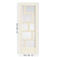 THERMATRU Full Lite 2'8" Or 3'0" X 6'8" Or 8'0" Smooth Star Fiberglass Exterior Prehung Door Flush Glazed SDL Wide Profile S685L, S685R, S8685L Or S8685R