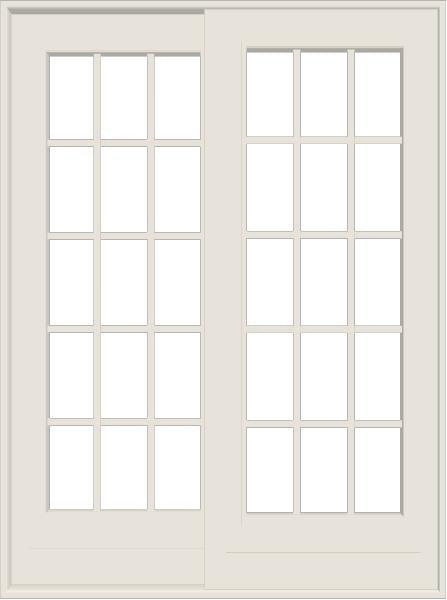 ANDERSEN 400 Series FWG5068 59-1/4" X 79-1/2" Frenchwood Sliding/Gliding Vinyl Exterior Wood Interior Dual Pane Low-E Tempered Argon Fill Glass 2 Panel Patio Door Grilles/Screen/Assembled Options