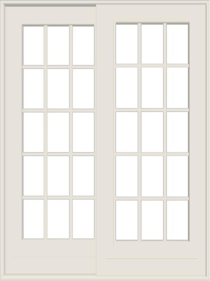 ANDERSEN 400 Series FWG5068 59-1/4" X 79-1/2" Frenchwood Sliding/Gliding Vinyl Exterior Wood Interior Dual Pane Low-E Tempered Argon Fill Glass 2 Panel Patio Door Grilles/Screen/Assembled Options