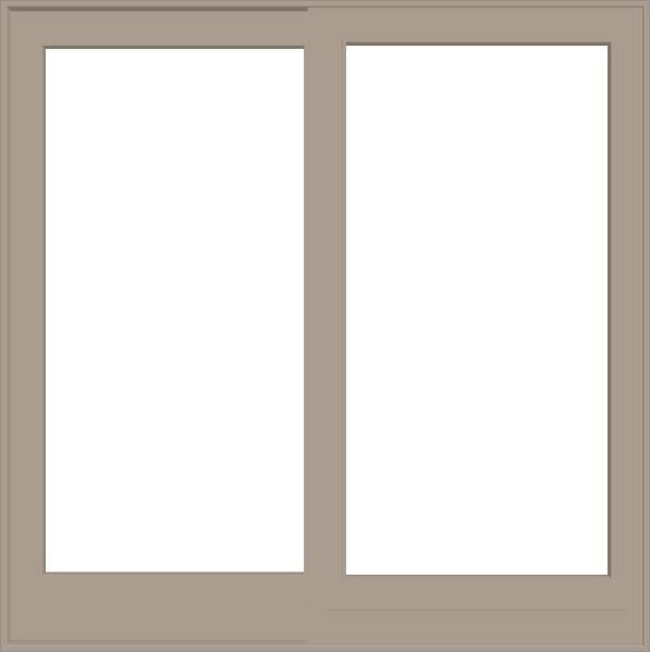 ANDERSEN FWG8080 400 Series 95-1/4" X 95-1/2" Frenchwood Sliding/Gliding Vinyl Exterior Wood Interior Dual Pane Low-E Tempered Argon Fill Glass 2 Panel Patio Door Grilles/Screen/Assembeled Options