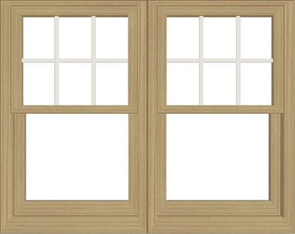 ANDERSEN Windows 400 Series Twin Double Hung 67-3/8" Wide Equal Sash Vinyl Exterior Wood Interior Low-E4 Dual Pane Glass Screen/Tempered/Frosted/Grilles Optional TW2832-2, TW2836-2, TW28310-2, TW2842-2, TW2846-2, TW28410-2, Or TW2852-2