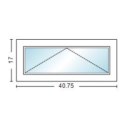 MI WINDOWS V3000 Series 9660 Venting Awning 3'5" Wide New Construction Vinyl White Low-E Argon Gas Filled Dual Pane Glass Full Screen Optional