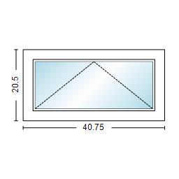 MI WINDOWS V3000 Series 9660 Venting Awning 3'5" Wide New Construction Vinyl White Low-E Argon Gas Filled Dual Pane Glass Full Screen Optional