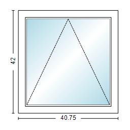 MI WINDOWS V3000 Series 9660 Venting Awning 3'5" Wide New Construction Vinyl White Low-E Argon Gas Filled Dual Pane Glass Full Screen Optional