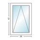 MI WINDOWS V3000 Series 9660 Venting Awning 2'4 Wide New Construction Vinyl White Low-E Argon Gas Filled Dual Pane Glass Full Screen Optional