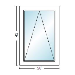 MI WINDOWS V3000 Series 9660 Venting Awning 2'4 Wide New Construction Vinyl White Low-E Argon Gas Filled Dual Pane Glass Full Screen Optional