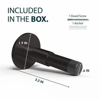 MEGA HANDLES Knurled Baseboard Door Stopper 1.9 x 3.3 x .6