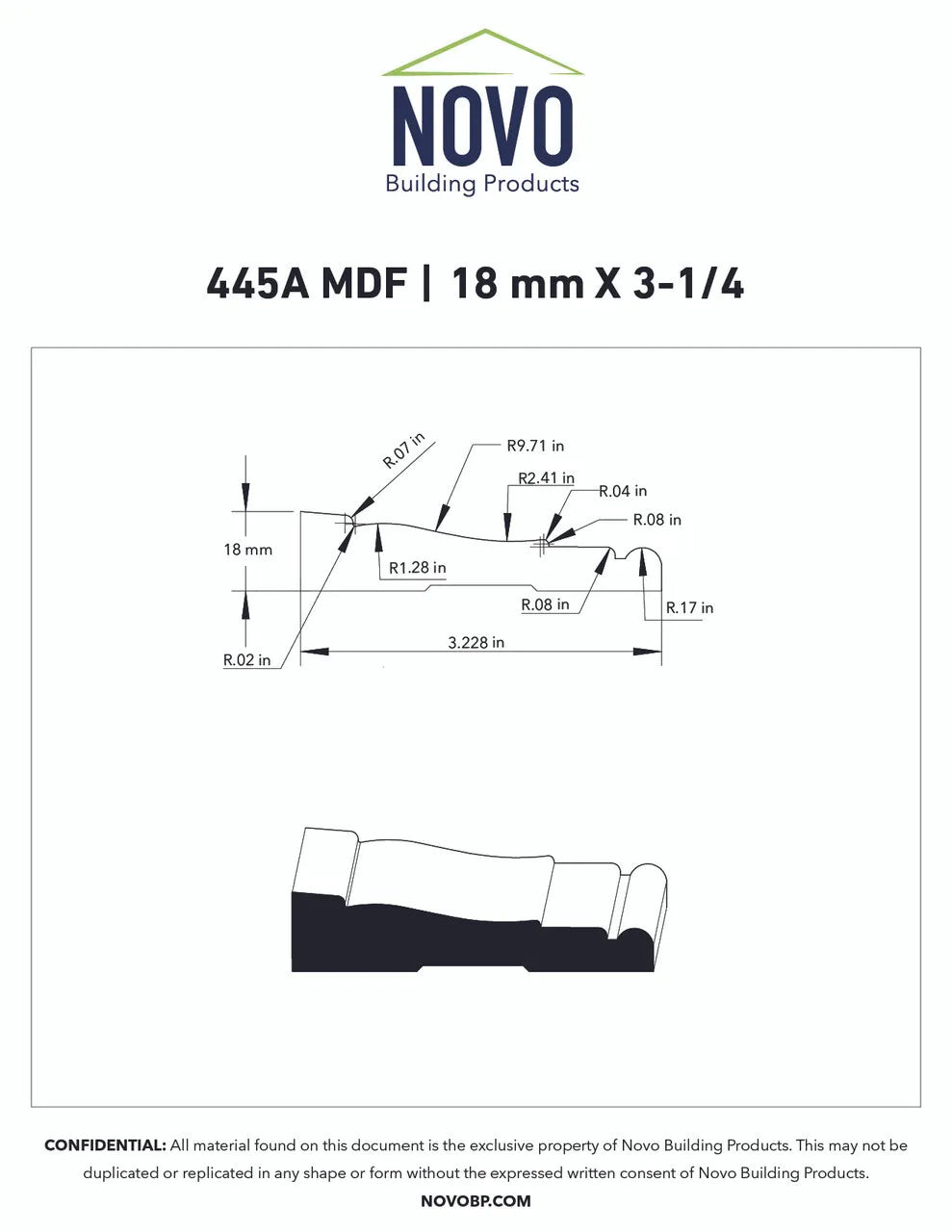 445 Or 445A 16' Primed Pine (10-Value Pack) Or Primed MDF (6-Value Pack) Casing Molding