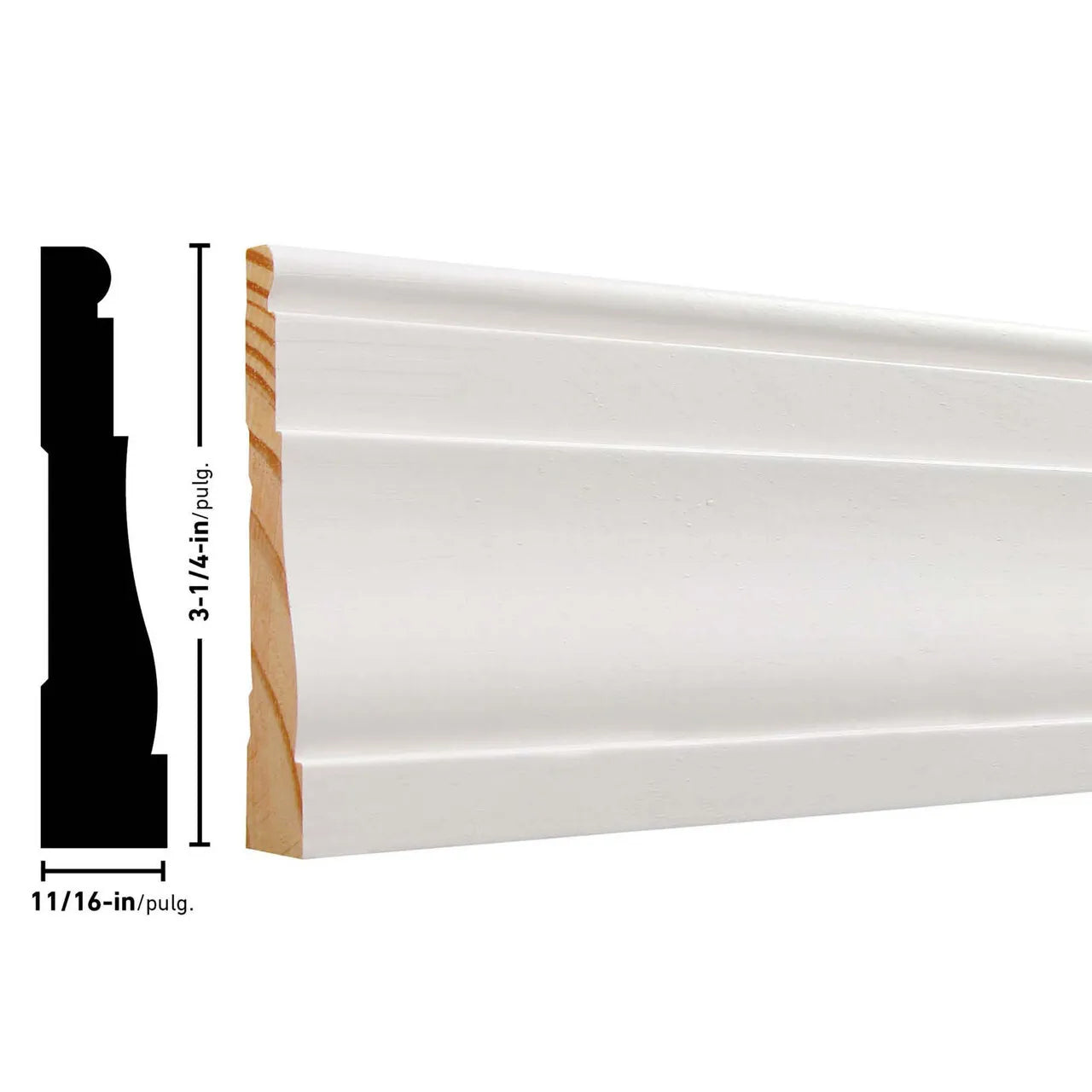 445 Or 445A 16' Primed Pine (10-Value Pack) Or Primed MDF (6-Value Pack) Casing Molding