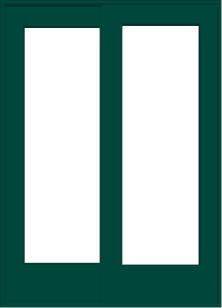 ANDERSEN FWG50611 400 Series 59-1/4" X 82-3/8" Frenchwood Sliding/Gliding Vinyl Exterior Wood Interior Dual Pane Low-E Tempered Argon Fill Glass 2 Panel Patio Door Grilles/Screen/Assembeled Options