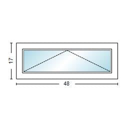 MI WINDOWS V3000 Series 9660 Venting Awning 4'0" Wide New Construction Vinyl White Low-E Argon Gas Filled Dual Pane Glass Full Screen Optional