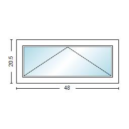 MI WINDOWS V3000 Series 9660 Venting Awning 4'0" Wide New Construction Vinyl White Low-E Argon Gas Filled Dual Pane Glass Full Screen Optional
