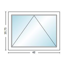 MI WINDOWS V3000 Series 9660 Venting Awning 4'0" Wide New Construction Vinyl White Low-E Argon Gas Filled Dual Pane Glass Full Screen Optional