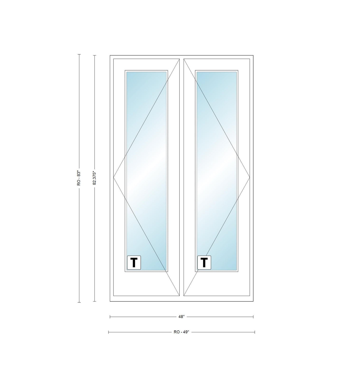 ANDERSEN 400 Series Frenchwood Hinged Vinyl Exterior Wood Interior Dual Pane Low-E Tempered Argon Fill Glass 2 Panel French Door FWH4168, FWH41611, FWH4180, FWH5068, FWH50611, FWH5080, FWH5468, FWH54611, FWH5480, FWH6068, FWH60611, Or FWH6080