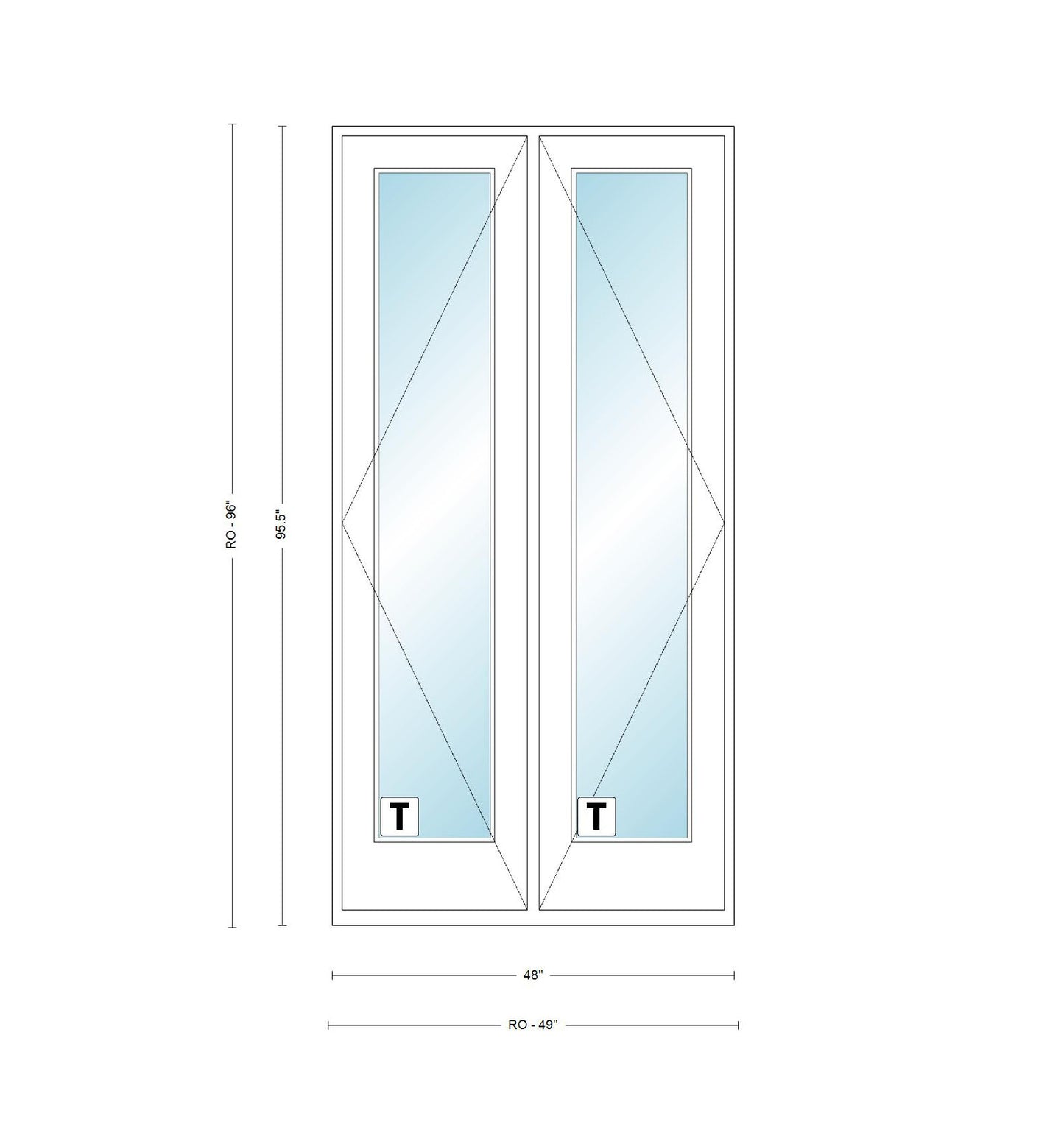 ANDERSEN 400 Series Frenchwood Hinged Vinyl Exterior Wood Interior Dual Pane Low-E Tempered Argon Fill Glass 2 Panel French Door FWH4168, FWH41611, FWH4180, FWH5068, FWH50611, FWH5080, FWH5468, FWH54611, FWH5480, FWH6068, FWH60611, Or FWH6080