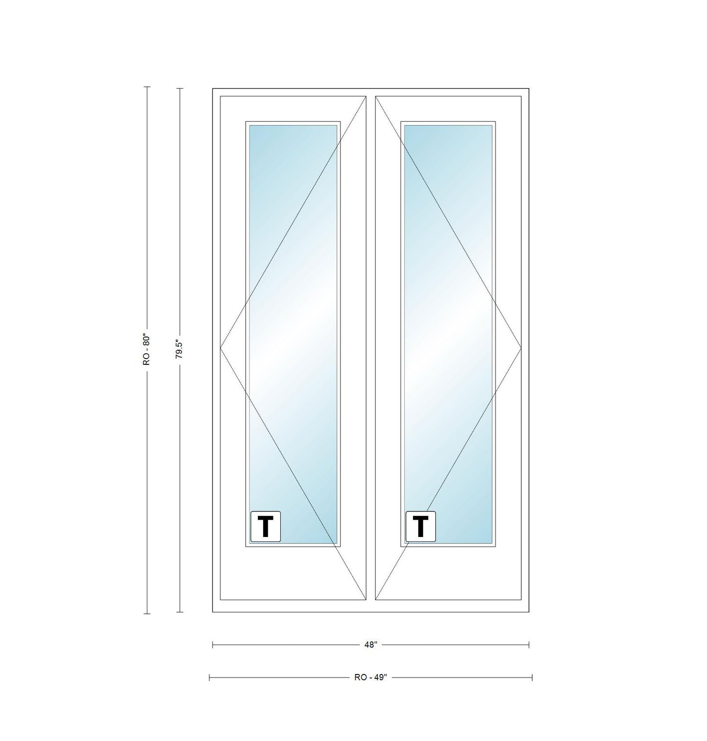 ANDERSEN 400 Series Frenchwood Hinged Vinyl Exterior Wood Interior Dual Pane Low-E Tempered Argon Fill Glass 2 Panel French Door FWH4168, FWH41611, FWH4180, FWH5068, FWH50611, FWH5080, FWH5468, FWH54611, FWH5480, FWH6068, FWH60611, Or FWH6080