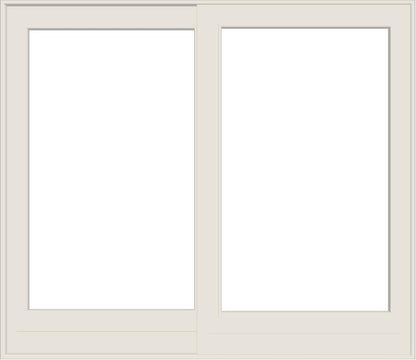 ANDERSEN FWG80611 400 Series 95-1/4" X 82-3/8" Frenchwood Sliding/Gliding Vinyl Exterior Wood Interior Dual Pane Low-E Tempered Argon Fill Glass 2 Panel Patio Door Grilles/Screen/Assembeled Options