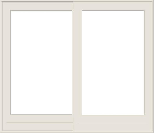 ANDERSEN FWG80611 400 Series 95-1/4" X 82-3/8" Frenchwood Sliding/Gliding Vinyl Exterior Wood Interior Dual Pane Low-E Tempered Argon Fill Glass 2 Panel Patio Door Grilles/Screen/Assembeled Options