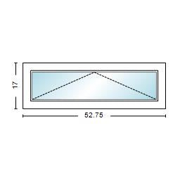 MI WINDOWS V3000 Series 9660 Venting Awning 4'5" Wide New Construction Vinyl White Low-E Argon Gas Filled Dual Pane Glass Full Screen Optional