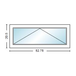 MI WINDOWS V3000 Series 9660 Venting Awning 4'5" Wide New Construction Vinyl White Low-E Argon Gas Filled Dual Pane Glass Full Screen Optional