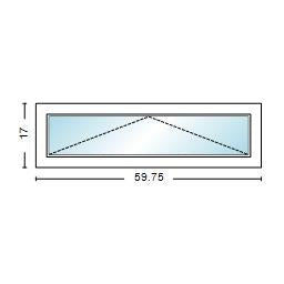 MI WINDOWS V3000 Series 9660 Venting Awning 5'0" Wide New Construction Vinyl White Low-E Argon Gas Filled Dual Pane Glass Full Screen Optional