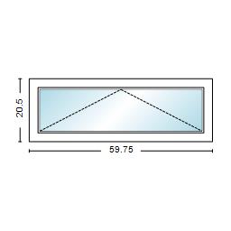 MI WINDOWS V3000 Series 9660 Venting Awning 5'0" Wide New Construction Vinyl White Low-E Argon Gas Filled Dual Pane Glass Full Screen Optional