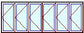MARVIN Elevate 6 Panel Folding Door 210-3/8" Or 226-15/32" X 79 1/2", 82", 86", Or 95-1/2" Wood Interior Fiberglass Exterior Tempered Low-E2 Argon Glass Bifold Foldable Door Knocked Down CN17865 CN17868 CN17870 CN17880 CN19065 CN19068 CN19070 CN19080