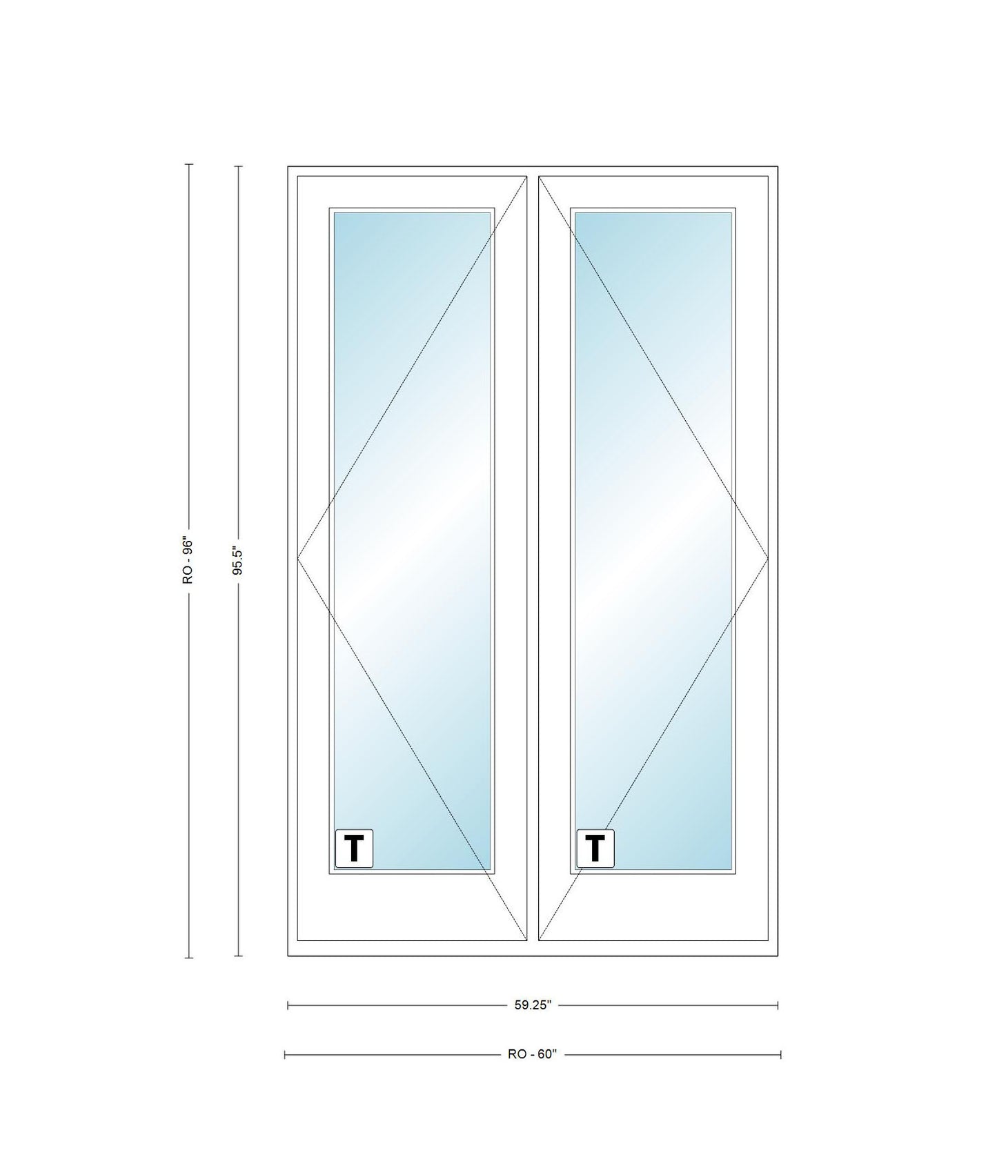 ANDERSEN 400 Series Frenchwood Hinged Vinyl Exterior Wood Interior Dual Pane Low-E Tempered Argon Fill Glass 2 Panel French Door FWH4168, FWH41611, FWH4180, FWH5068, FWH50611, FWH5080, FWH5468, FWH54611, FWH5480, FWH6068, FWH60611, Or FWH6080