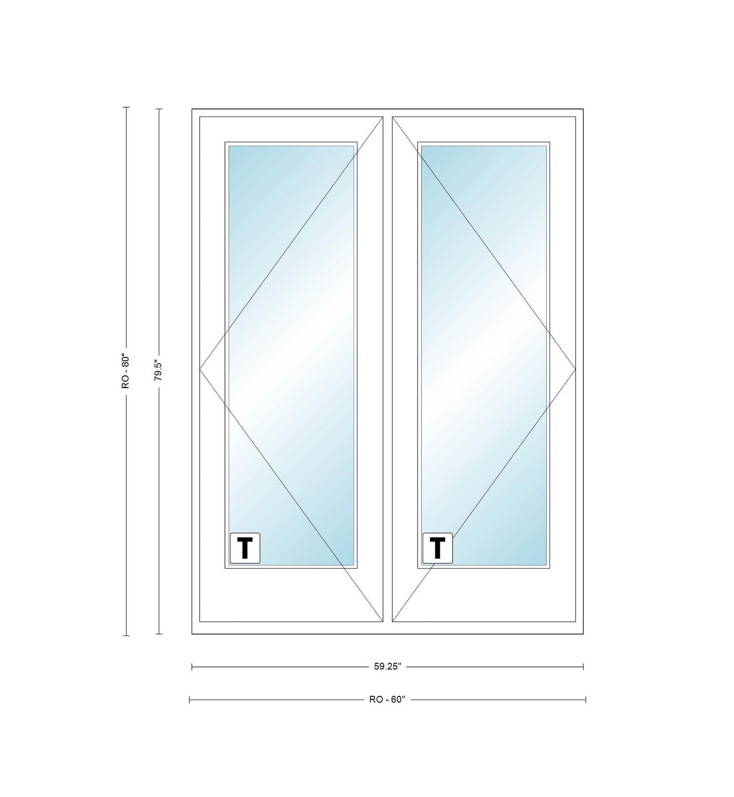 ANDERSEN 400 Series Frenchwood Hinged Vinyl Exterior Wood Interior Dual Pane Low-E Tempered Argon Fill Glass 2 Panel French Door FWH4168, FWH41611, FWH4180, FWH5068, FWH50611, FWH5080, FWH5468, FWH54611, FWH5480, FWH6068, FWH60611, Or FWH6080