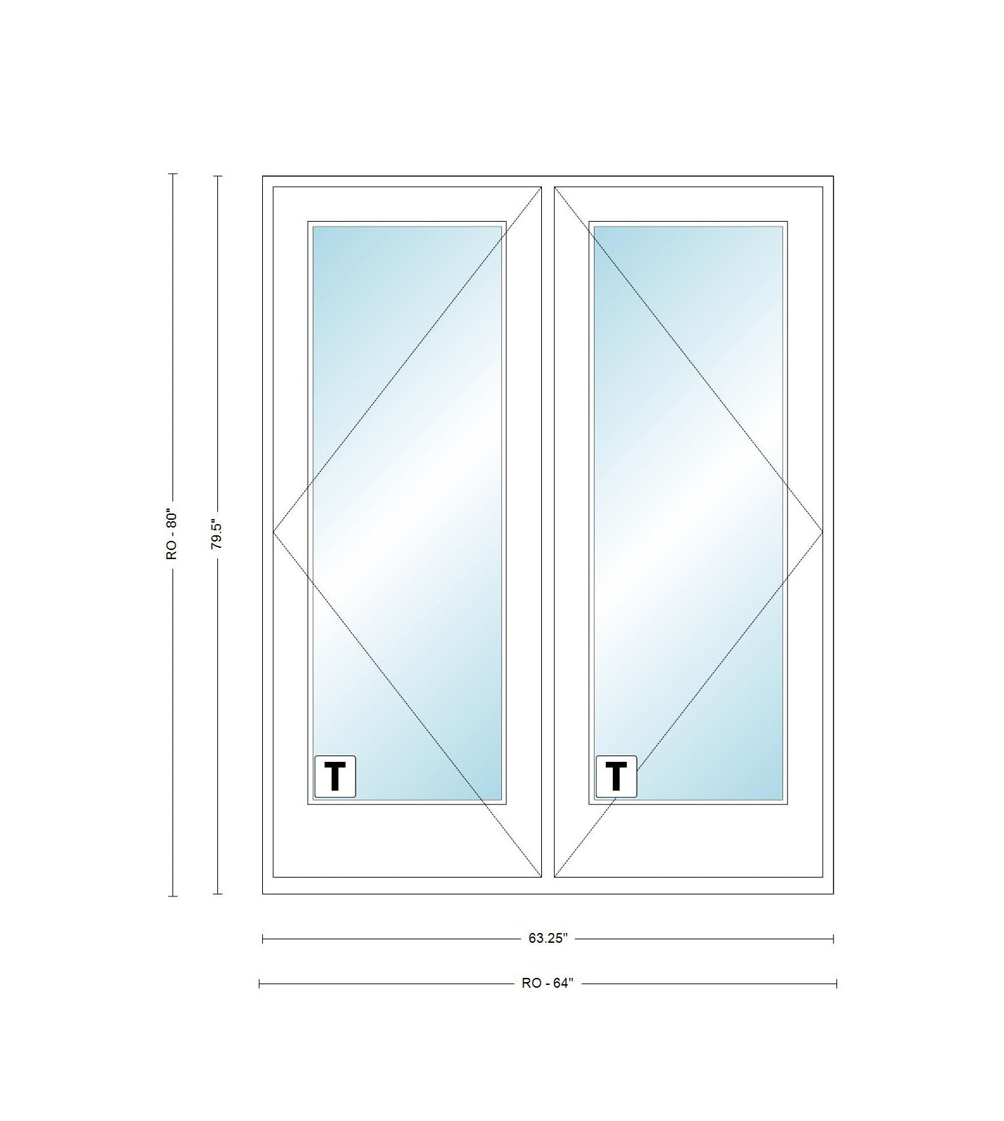 ANDERSEN 400 Series Frenchwood Hinged Vinyl Exterior Wood Interior Dual Pane Low-E Tempered Argon Fill Glass 2 Panel French Door FWH4168, FWH41611, FWH4180, FWH5068, FWH50611, FWH5080, FWH5468, FWH54611, FWH5480, FWH6068, FWH60611, Or FWH6080