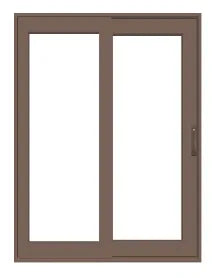 PELLA Lifestyle Series Contemporary 2 Panel 71.25" X 79.5" Advanced Low-E Insulating Tempered Argon Fill Glass Assembled Sliding/Gliding Patio Door Grilles/Screen Options