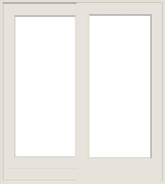 ANDERSEN FWG6068 400 Series 71-1/4" X 79-1/2" Frenchwood Sliding/Gliding Vinyl Exterior Wood Interior Dual Pane Low-E Tempered Argon Fill Glass 2 Panel Patio Door Grilles/Screen/Assembeled Options