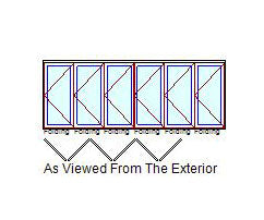 MARVIN Elevate 6 Panel Folding Door 210-3/8" Or 226-15/32" X 79 1/2", 82", 86", Or 95-1/2" Wood Interior Fiberglass Exterior Tempered Low-E2 Argon Glass Bifold Foldable Door Knocked Down CN17865 CN17868 CN17870 CN17880 CN19065 CN19068 CN19070 CN19080