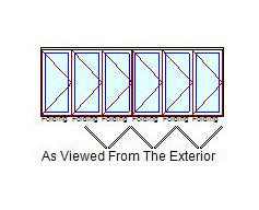 MARVIN Elevate 6 Panel Folding Door 210-3/8" Or 226-15/32" X 79 1/2", 82", 86", Or 95-1/2" Wood Interior Fiberglass Exterior Tempered Low-E2 Argon Glass Bifold Foldable Door Knocked Down CN17865 CN17868 CN17870 CN17880 CN19065 CN19068 CN19070 CN19080