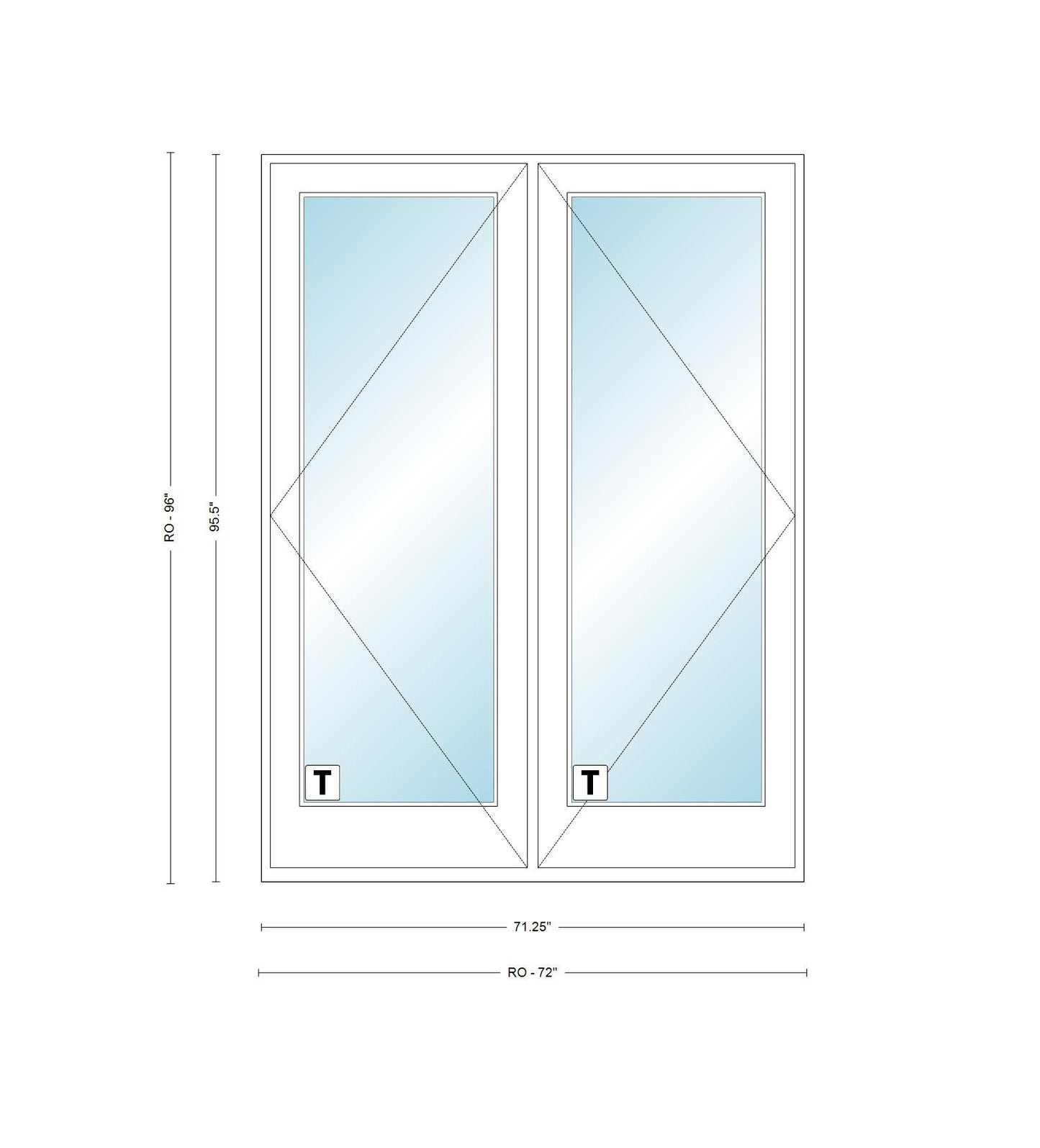 ANDERSEN 400 Series Frenchwood Hinged Vinyl Exterior Wood Interior Dual Pane Low-E Tempered Argon Fill Glass 2 Panel French Door FWH4168, FWH41611, FWH4180, FWH5068, FWH50611, FWH5080, FWH5468, FWH54611, FWH5480, FWH6068, FWH60611, Or FWH6080
