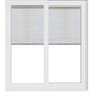 PELLA 95.25" X 79.5" Lifestyle Series Contemporary 2 Panel Hinged Glass With Manual Blinds/Shades Advanced Low-E Insulating Tempered Argon Fill Glass Assembled Sliding/Gliding Patio Door Screen Option