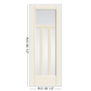 THERMATRU Full Lite 2'8" Or 3'0" X 6'8" Or 8'0" Smooth Star Fiberglass Exterior Prehung Door Flush Glazed SDL Wide Profile S3300 Or S83300