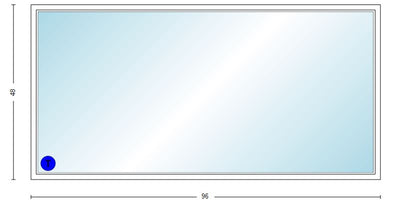 MI IN STOCK V2000 3580 Picture Window Frame Size: 96