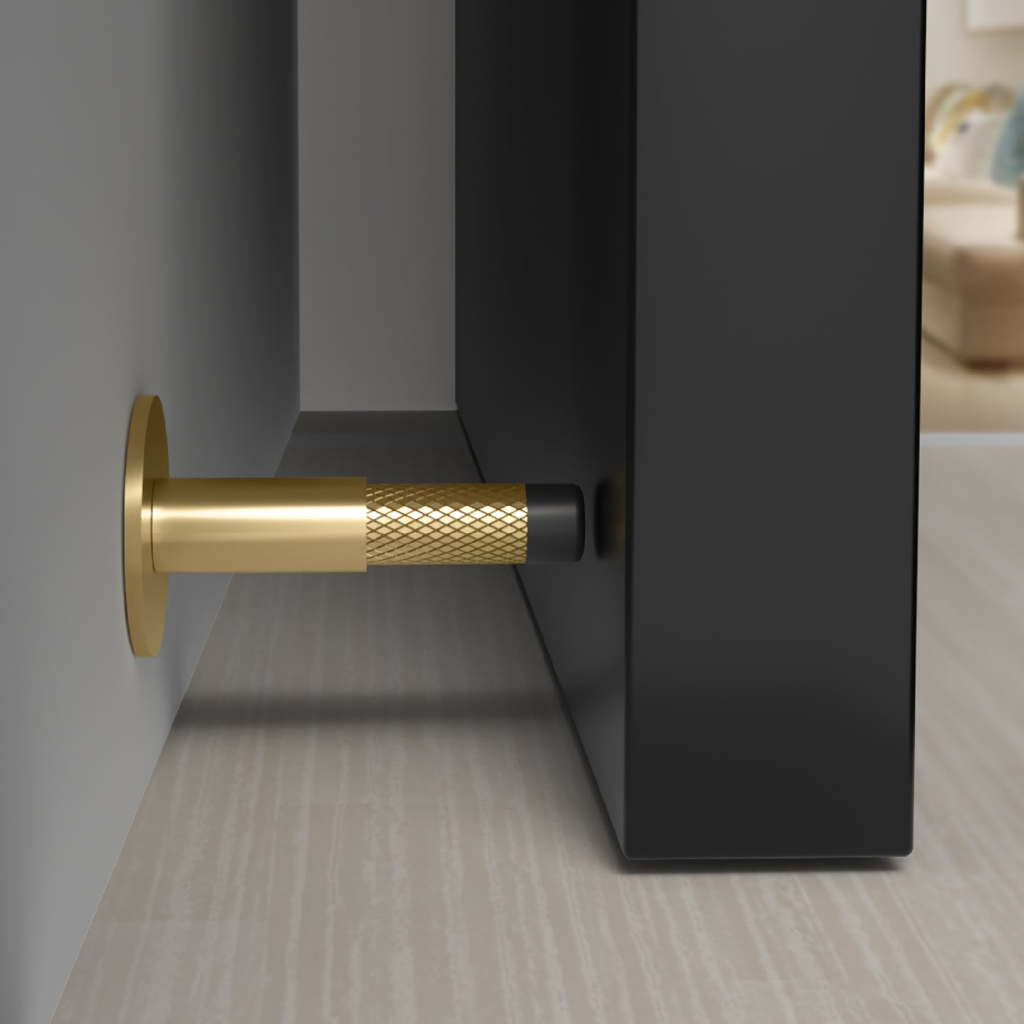 MEGA HANDLES Knurled Baseboard Door Stopper 1.9 x 3.3 x .6