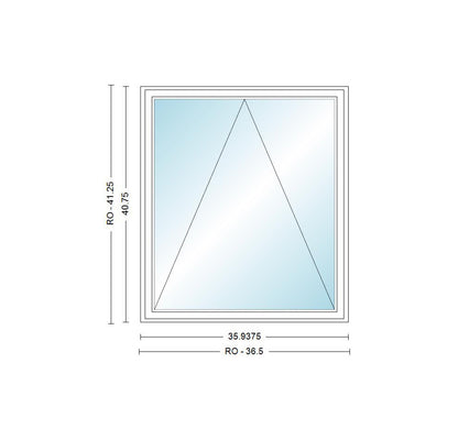 ANDERSEN Windows 400 Series Venting Awning 35-15/16" Or 40-13/16" X 40-3/4" Vinyl Exterior Wood Interior Low-E4 Argon Dual Pane Glass Full Screen/Frosted/Tempered Option A335 Or A3535