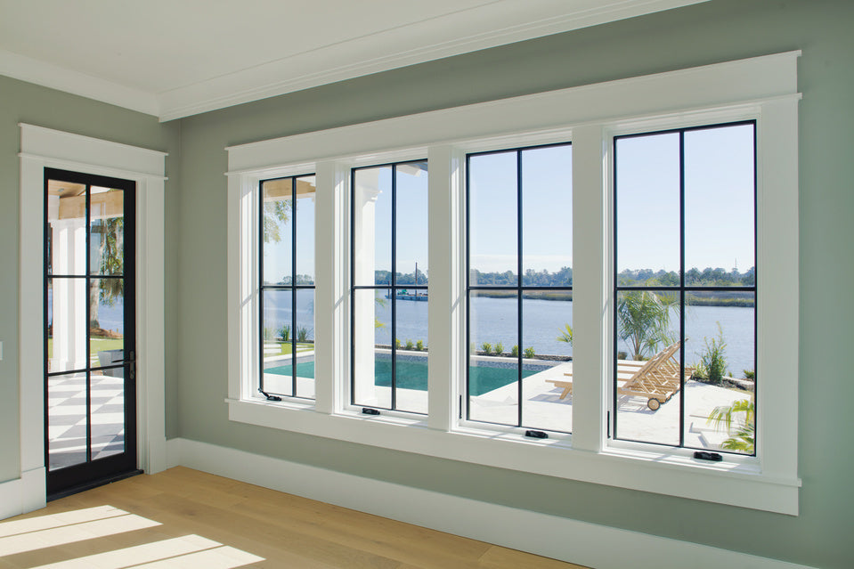 MARVIN Elevate Windows Casement CN33 Wide Ultrex Fiberglass Exterior Warm Bare Pine Interior New Construction Low-E2 Argon Full Screen Optional CN 3331, CN 3335, CN 3339, CN 3343, CN 3347, CN 3355, CN 3359, CN 3363, Or CN 3371