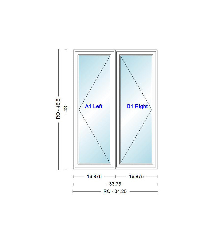 ANDERSEN Windows 400 Series Venting Twin/Double Casement 33-3/4" Wide Vinyl Exterior Wood Interior New Construction Low-E4 Dual Pane Argon Fill Glass Full Screens/Grilles/Tempered Optional CR23, CR235, CR24, CR245, CR25, CR255, Or CR26