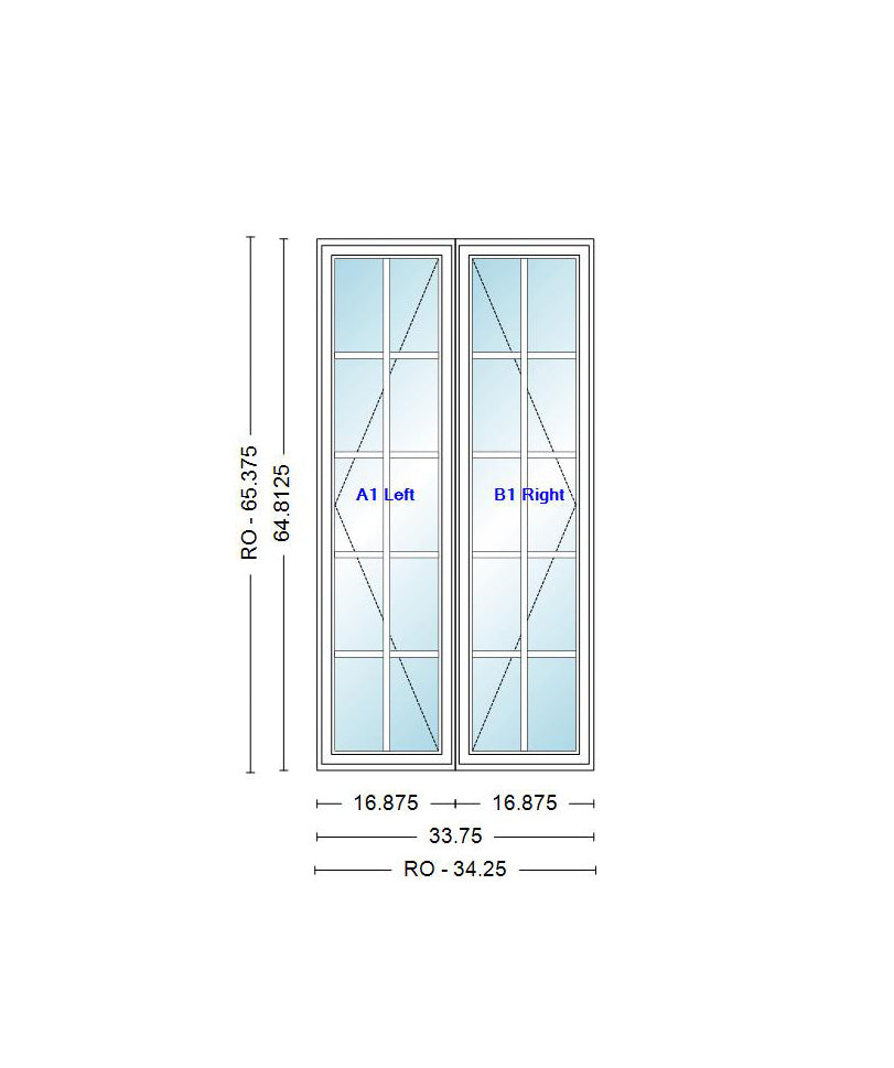 ANDERSEN Windows 400 Series Venting Twin/Double Casement 33-3/4" Wide Vinyl Exterior Wood Interior New Construction Low-E4 Dual Pane Argon Fill Glass Full Screens/Grilles/Tempered Optional CR23, CR235, CR24, CR245, CR25, CR255, Or CR26
