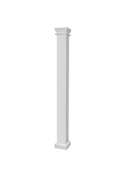 HB&G Permalite Plain Square Fiberglass Column (Cap And Base Option)