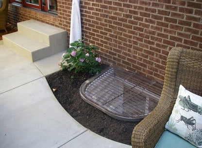 Boman Kemp Window Well 80" Wide 36" Egress Projection White Or Stackstone Optional Ladders, Grates, And Covers