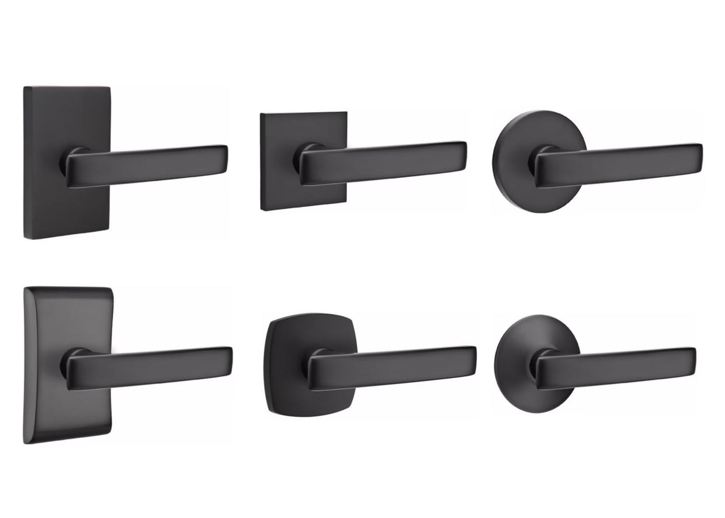 EMTEK Geneva Lever Modern, Disk, Square, Neos, Modern Rectangular, Or Urban Modern Rosette Door Lever Handle Passage, Privacy, Or Dummy Many Color Options