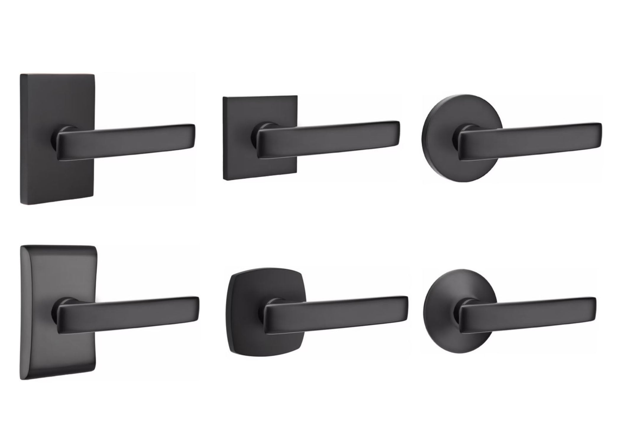 EMTEK Geneva Lever Modern, Disk, Square, Neos, Modern Rectangular, Or Urban Modern Rosette Door Lever Handle Passage, Privacy, Or Dummy Many Color Options